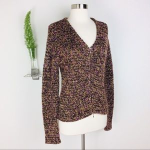 Talbots Vintage Multicolored Woven Sweater Size S